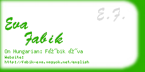 eva fabik business card